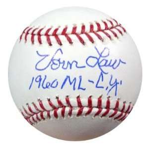  Vern Law Autographed Ball   1960 ML CY PSA DNA 