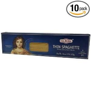 Gia Russa Thin Spaghetti, 16 Ounce (Pack of 10)  Grocery 