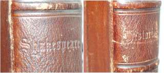   1097 PAGE LEATHER BOUND & GOLD GILT ANTIQUE BOOK circa 1861
