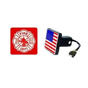 Hitch Logo Lighted Hitch Cover   Fire Department:  Sports 