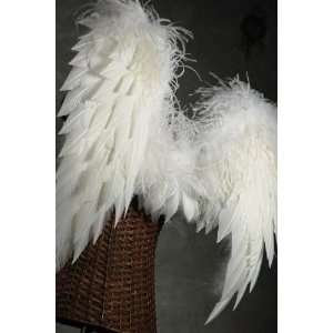  White Goose and Deluxe Marabou Ostrich Feather Angel Wings 
