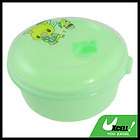 Cartoon Pig Print Plastic Lid Blue Round Lunch Pail Food Container