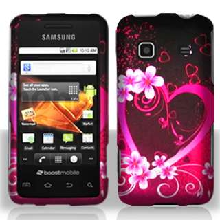 PURPLE LOVE FACEPLATE PROTECTOR CASE COVER for SAMSUNG M820 PREVAIL 