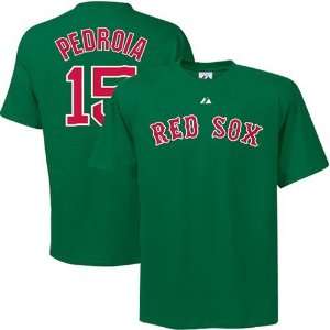   Sox #15 Dustin Pedroia Youth Kelly Green Celtic Name & Number T shirt