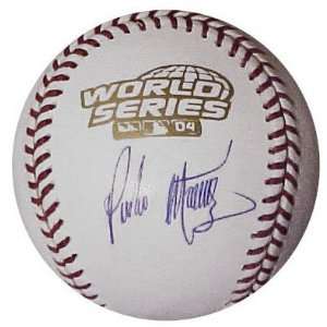  Pedro Martinez Autographed World Series Baseball Sports 