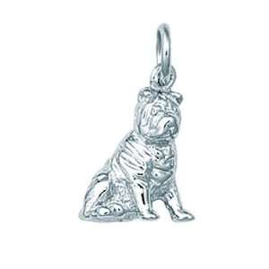  Sterling Silver CHINESE SHAR PEI DOG Charm: Jewelry