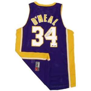 Shaquille ONeal Los Angeles Lakers Autographed Nike Purple Swingman 