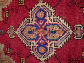 1920s Authentic Turkish OUSHAK Rug. Great natural dye colors. Cotton 