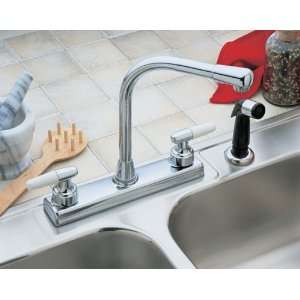  Waxman 0423600A Traditional Dual Handle Kitchen Faucet 