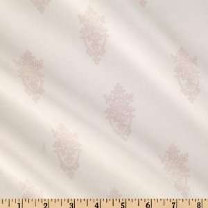  108 Shabby Chic Percale Chandelier Crest White/Pink 