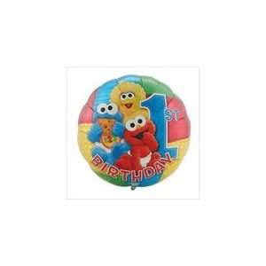  Sesame Street 1st Birthday 18 Foil Balloon: Toys & Games