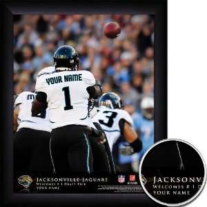   Jaguars Personalized NFL Action QB Framed Print: Sports & Outdoors
