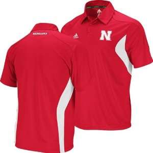  Nebraska Cornhuskers Sideline Polo (Red): Sports 