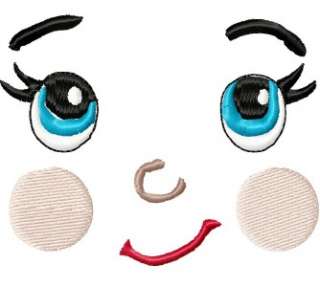 Rag Doll Faces 20 MACHINE EMBROIDERY DESIGNS 2 SIZES  