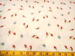   in Bloom Cotton Fabric Red Rosebuds Toss Maywood Fabric  