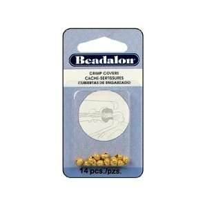  Beadalon Crimp Covers 4mm Sparkle Gold Plated 14pc: Arts 
