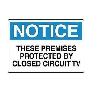 Notice Security Sign,10 X 14in,eng,text   BRADY  