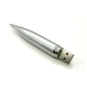   2GB Flash Drive Pen Red Laser Pointer LED Light (Silver): Electronics