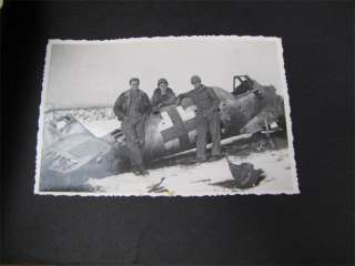 WWII Suede Photo Album Crashed Nazi Plane & Nose Art  