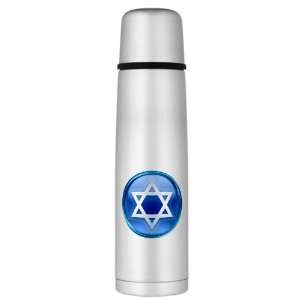  Large Thermos Bottle Blue Star of David Jewish: Everything 