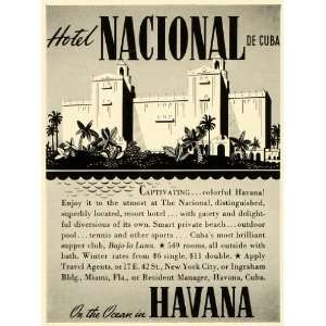   Cuba Havana Lodging Resort Bajo la Luna Restaurant   Original Print Ad
