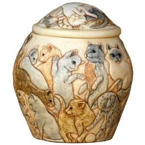  Cats Galore Cultured Marble Urn