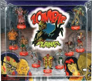 ZOMBIE PLANET complete 9 pc vending display party favors cake toppers 