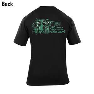 11 Tactical T Shirts 40088A Black Crew Neck No Easy Way T Shirt 