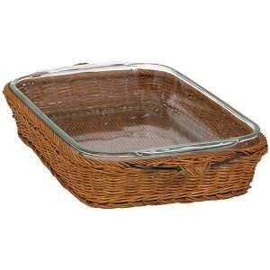   Piece Baking Dish and Basket Serving Set, Clear: Kitchen & Dining