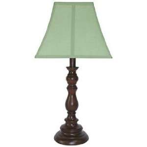  Sage Shade with Brown Candlestick Base Table Lamp: Home 