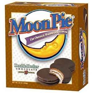 Moon Pie Double Decker, Chocolate, 8 Pies per 22 oz. Box (Pack of 6 