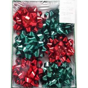   Christmas XBW 5 Red and Green Deluxe Boxed Gift Bows 
