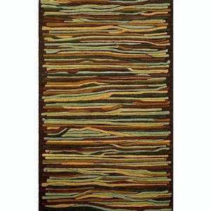   : Gallia Stripes Driftwood Rug Size: 410 x 710 Furniture & Decor