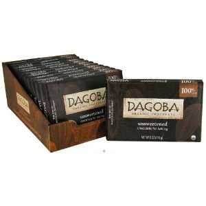 Dagoba Organic Unsweetened Dark Chocolate Baking Bar 6oz  