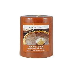 Pumpkin Spice Candle   Scented Pillar Candle, 1 candle,(Luminessence 