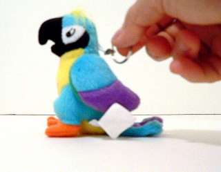 CUSSING CURSING KEYCHAIN POLLY PARROT STUFFED KEY CHAIN  