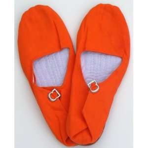 One Pair Womens Cotton Chinese Mary Jane Shoes (ORANGE), Size 38 EUR 
