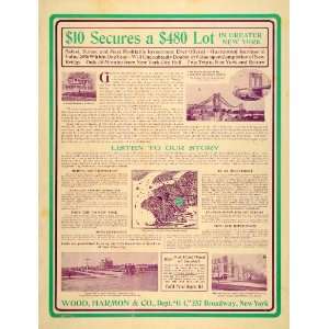  1902 Ad Real Estate Lots Rugby New York Wood Harmon 
