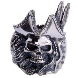  .925 Standard Silver one Piece Feathered Pirate Captain 
