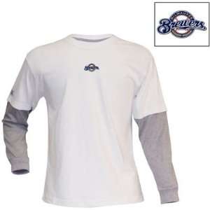 Milwaukee Brewers Youth Danger T shirt by Antigua Sport   White Extra 