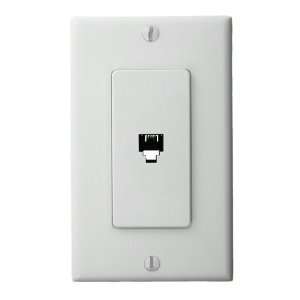  Terminals Decora Telephone Wall Jack Assembly, White