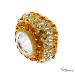  Acosta Jewellery Beads   Yellow, White & Orange Swarovski 