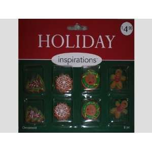  Mini Resin Gingerbread Christmas Ornaments   Set of 8 
