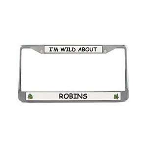  Robin License Plate Frame (Chrome): Patio, Lawn & Garden