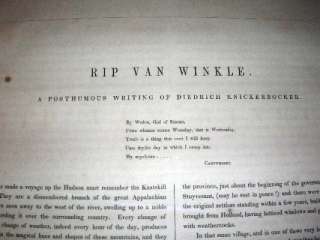 1848 Illust of Rip Van Winkle, by Felix Darley 1st Ed.  