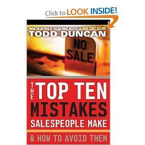  The Top Ten Mistakes Salespeople Make & How to Avoid Them 