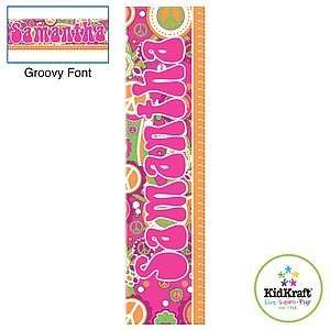 Personalized kids wooden growth chart groovy Personalization By 