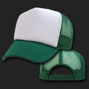  TWO TONE TRUCKER CAP DARK GREEN CAPS HATS 
