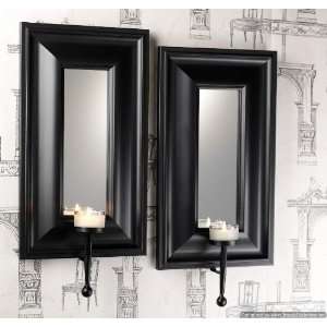   Rectangular Mirrored Wall Candle Sconce Set: Home Improvement