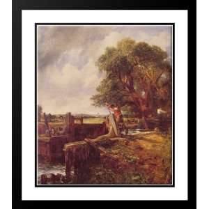 Constable, John 20x22 Framed and Double Matted A Boat Passing a Lock 